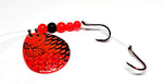 Baitfish Blade Red Worm Harness