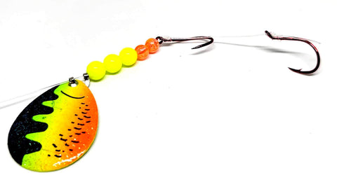 Baitfish Blade FireTiger Worm Harness